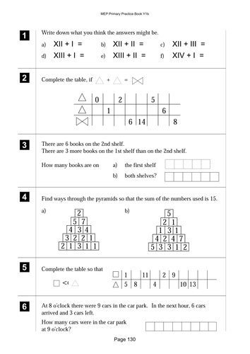 Revision lesson on sums to 15.