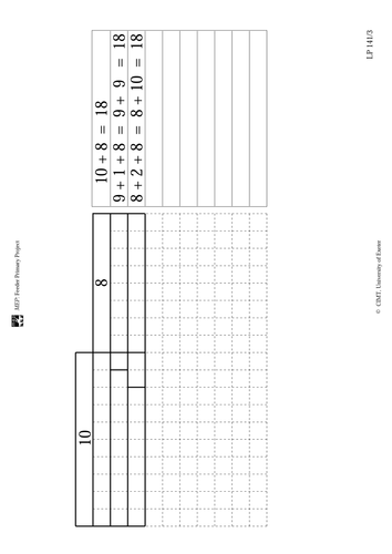 Lesson on number bonds and sums to 18