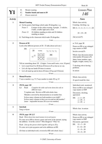 Number bonds and sums to 20