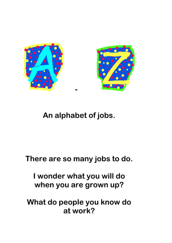 A Z Jobs With Symbol Support Widgit Teaching Resources