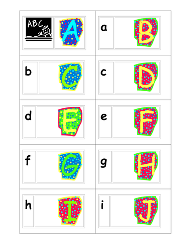 A-Z dominos: match upper and lower case