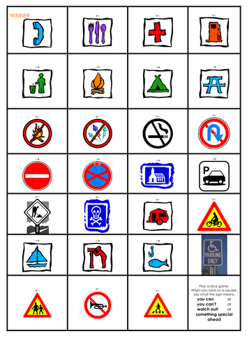 Signs in the environment - activities and game