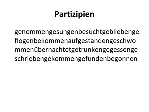Perfect Tense Carousel