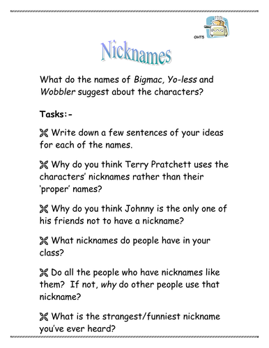 NICKNAMES Johnny and the dead