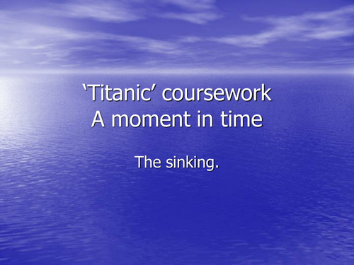 Sinking of the titanic creative writing