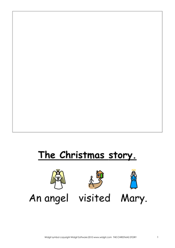 Christmas vocabulary and narrative. Widgit CIP