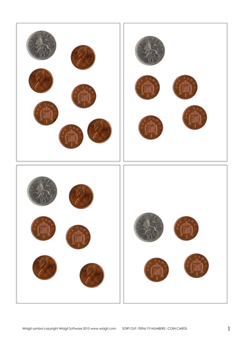 Number work 10s, change, -teens and -ty numbers