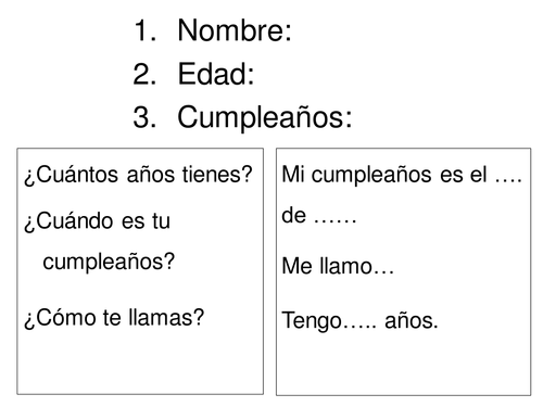 spanish revision self
