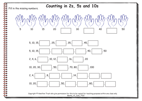 Maths Y1 Summer Teaching Sequence 11.