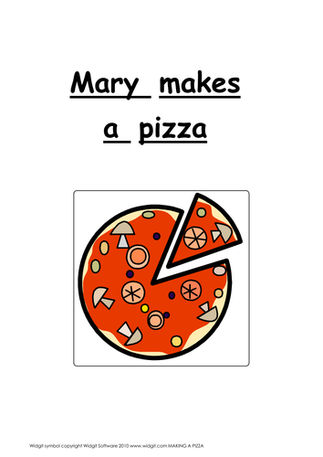 Making a pizza - story and game illus. with Widgit
