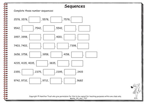 Maths Y4 Autumn Teaching Sequence 7