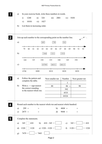 Yr 5 Comparing,ordering,rounding numbers :Lesson 2