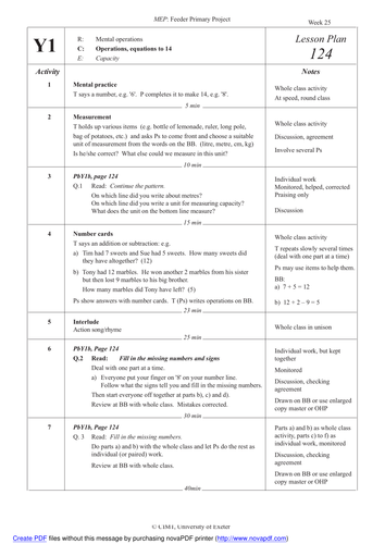 Number bonds and sums to 14, lesson 4