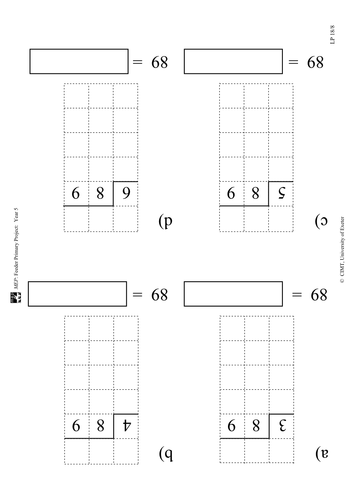 Yr 5 Division by 1 digit numbers :Lesson 18