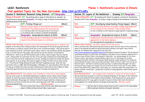 Layers of the Rainforest - Drawing | Teaching Resources