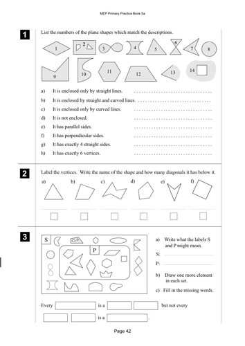 Yr 5 Shape and polygons : Lesson 42