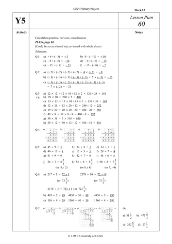 Yr 5 Revision :Lesson 60