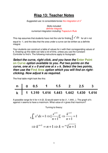 Introducing e. Consolidate/revise the integration.