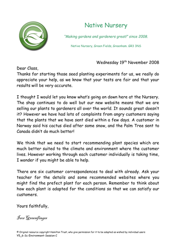 Plants in the environment