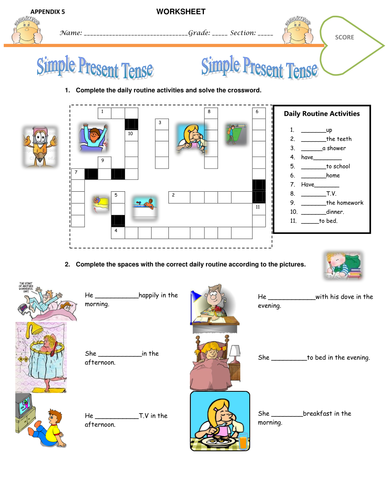 simple present worksheet teaching resources