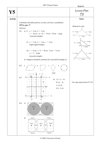 Yr 5 Revision ; Lesson 75