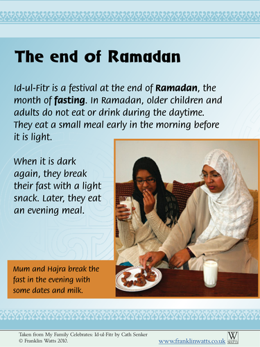 Information on Id-ul-Fitr and a simple recipe