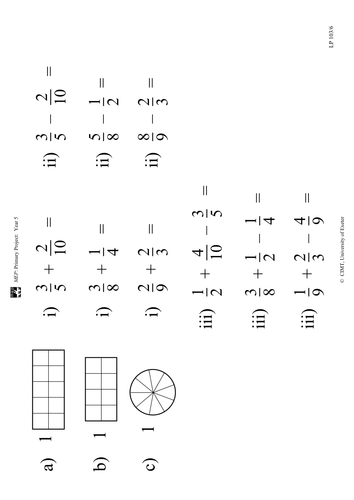 Yr 5 Fractions : Lesson 103