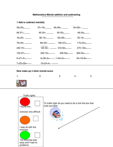 Maths Mental addition and subtracting | Teaching Resources