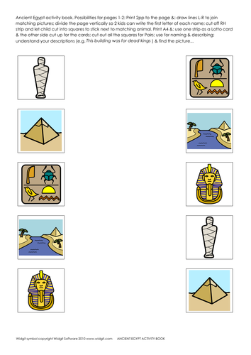 Ancient Egypt - activity book (Widgit illustrated)