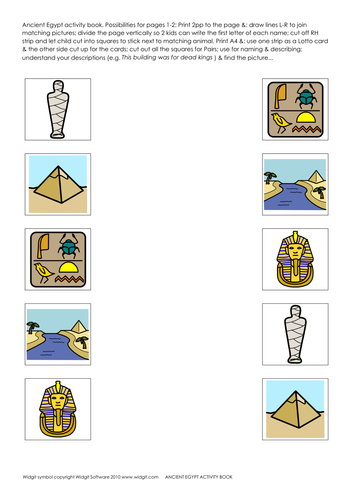 Ancient Egypt Activity Book Widgit Illustrated Teaching Resources