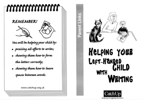 Helping your left handed child with writing