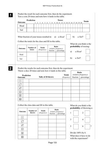 Yr 5 Probability : Lesson 133