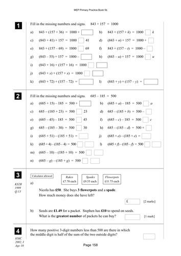 Yr 5 Number : Lesson 158