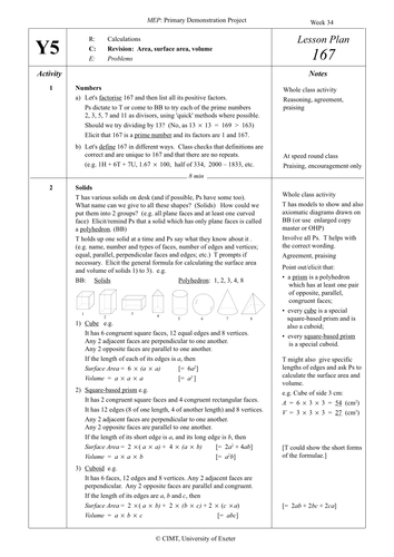Yr 5 Measure : Lesson 167