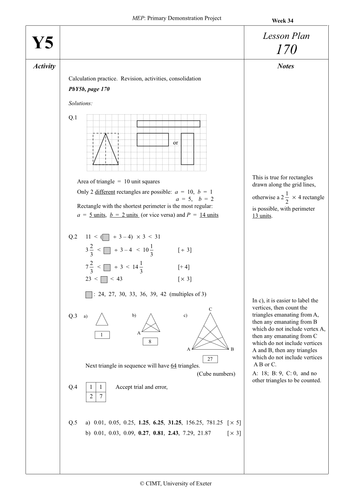 Yr 5 Revision : Lesson 170