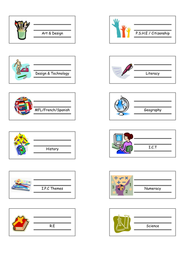 Labels for Schoolbooks | Teaching Resources