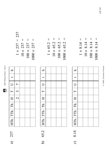 Yr 6 Multiplication & Division : Lesson 3