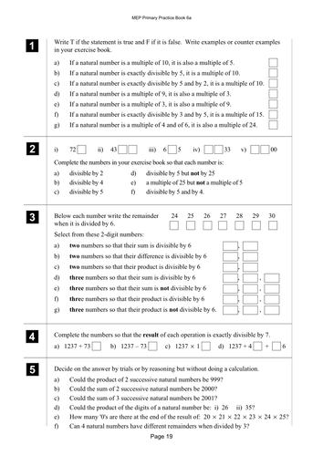 Yr 6 Properties of number :Lesson 19