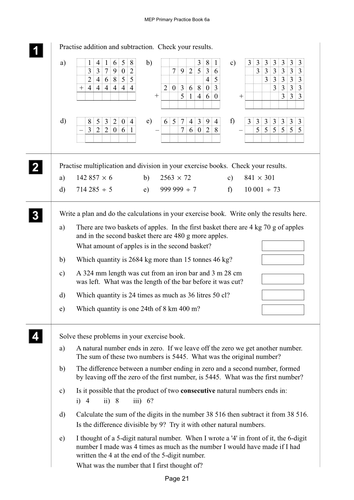 Yr 6 Problems : Lesson 21