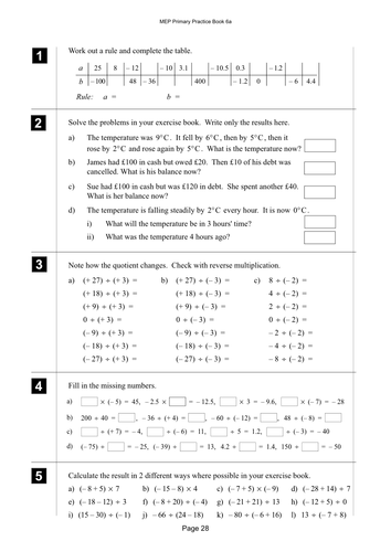 Yr 6 Number operations : Lesson 28