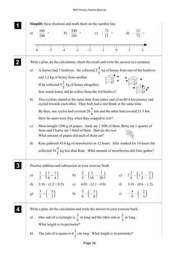 Yr 6 Fractions and Decimals : Lesson 36