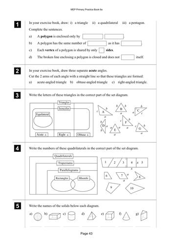 Yr 6 Shape : Lesson 43