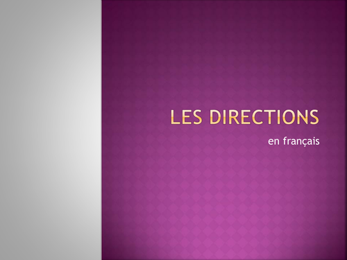 Directions and places in town