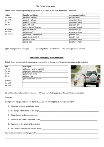 Perfect tense - simplified