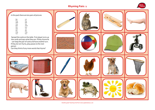 Rhyming Pairs | Teaching Resources