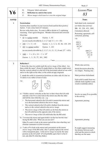 Yr 6 Shape : Lesson 83