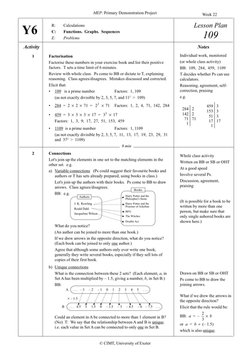 Yr 6 Handling Data : Lesson 109