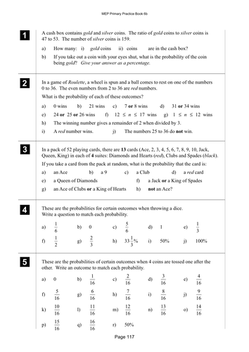Yr 6 Probability : Lesson 117