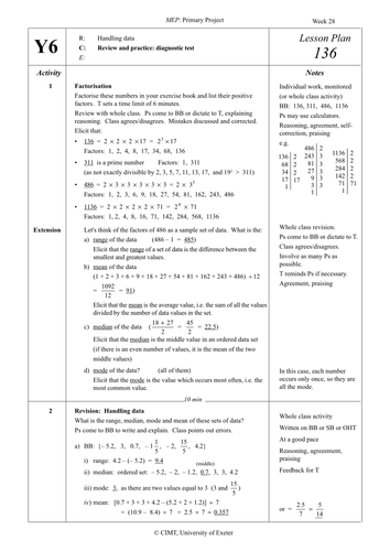Yr 6 Review : Lesson 136