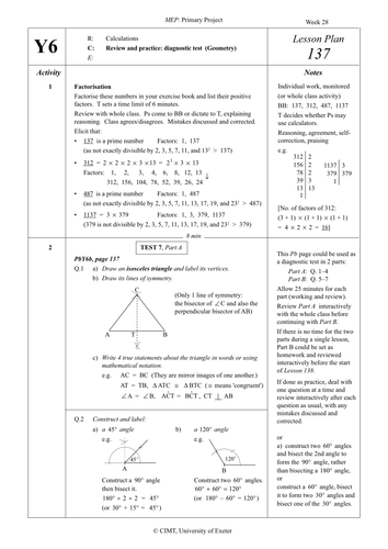 Yr 6 Review : Lesson 137